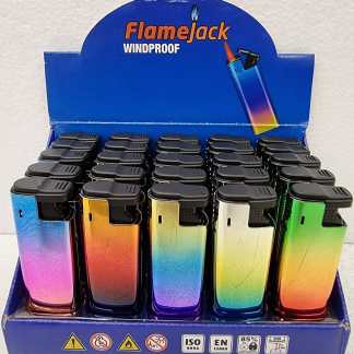 FLAMJACK METAL WINDPROOF LIGHTER (Colour) 1X25pcs