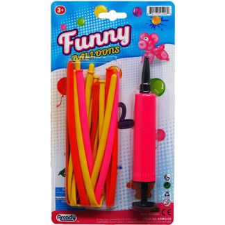 PACK 20 FUNNY BALLOONS FOR KIDS PARTY WITHOUT PUMP 1x12pcs