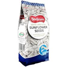 Bodrum Roasted Black Unsalted Sunflower Light Blue 12X250g (PM 1.89£)