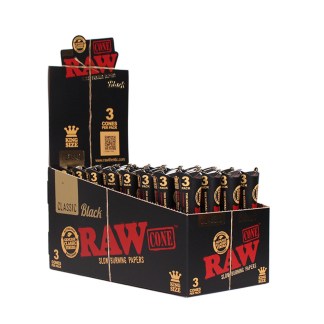 Raw Cone Black 3Pack 1X32pcs