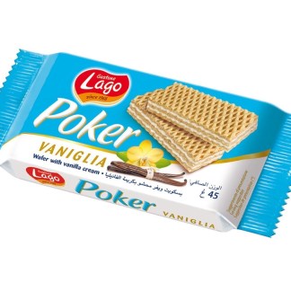 Lago Poker Wafer With Vanilla 20X45G
