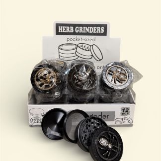Metal Herb Grinders Spider 1X12 Pcs
